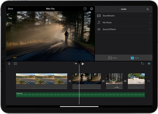 add spotify music to imovie on iphone or ipad