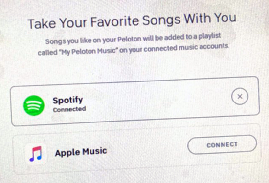 connect spotify to peloton