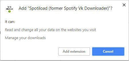 install spotiload chrome