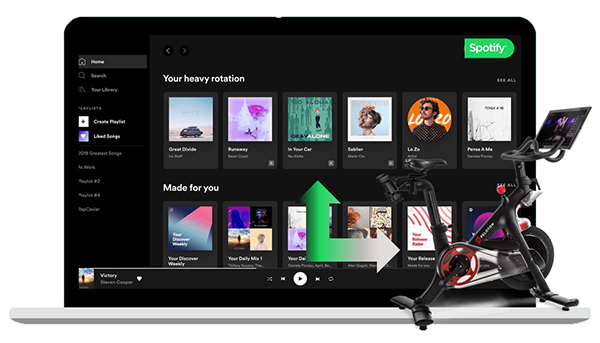 play spotify on peloton
