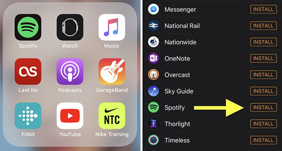 apple watch spotify app