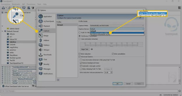capture spotify for teamspeak