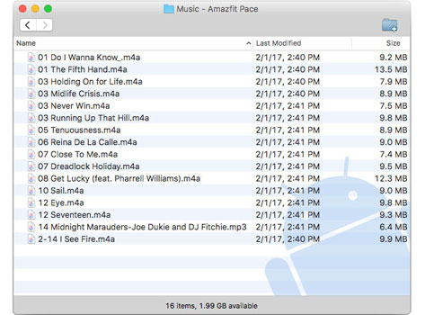 add music to amazfit stratos on mac