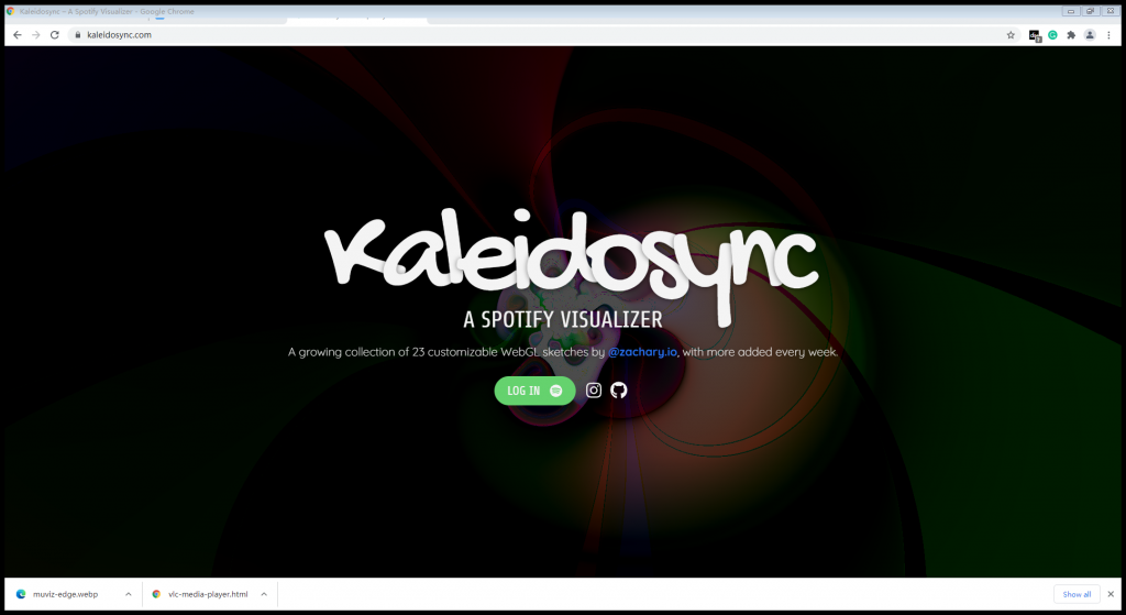 kaleidosync spotify visualizer
