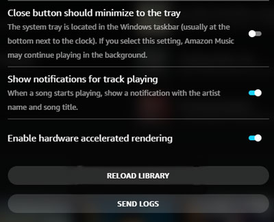 reload library in amazon music