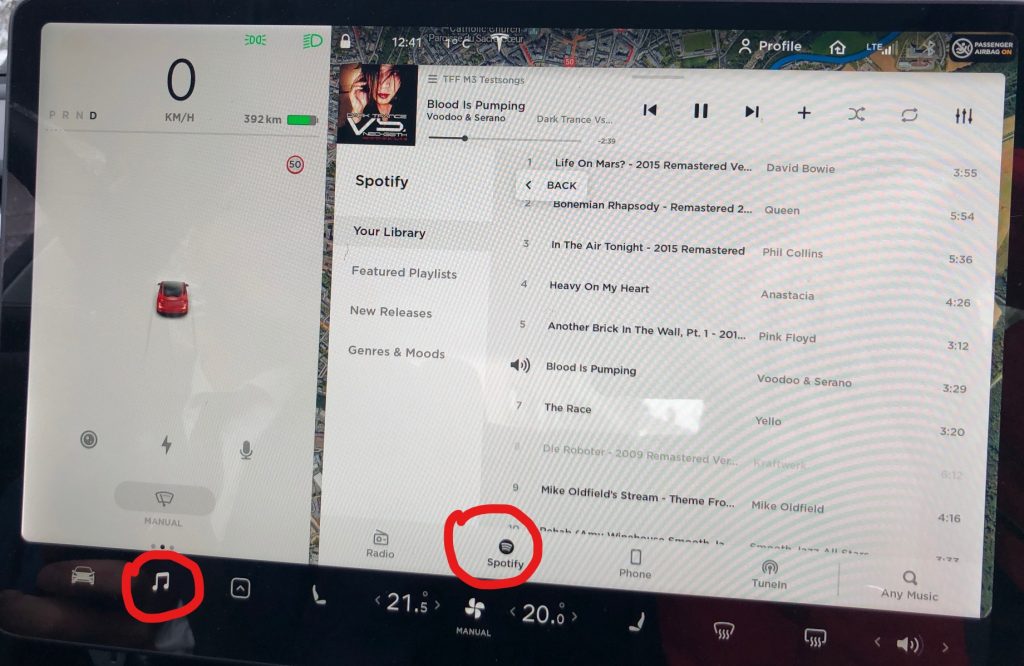 spotify app for tesla