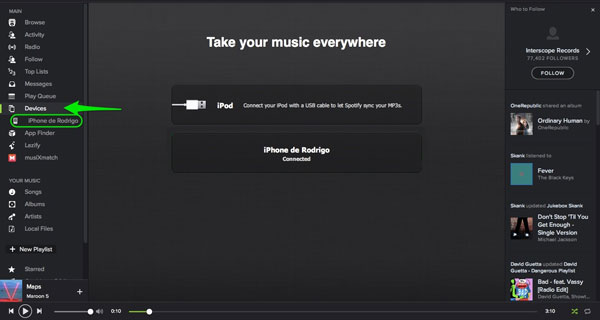 connect android phone to spotify