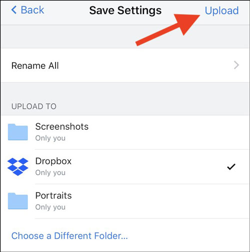 upload spotify to dropbox