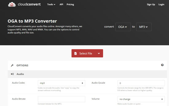 convert ogg to mp3 by cloudconvert