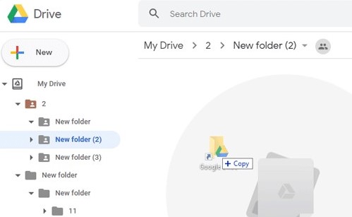 drag spotify files to google drive