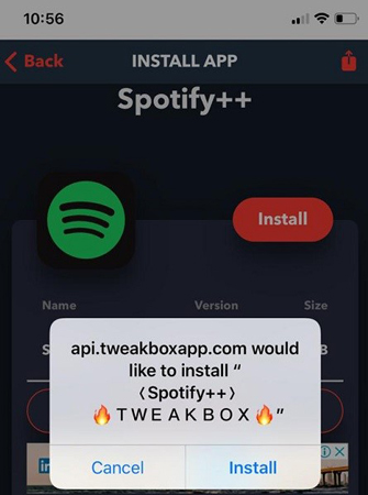 download spotify++ ios on tweakbox