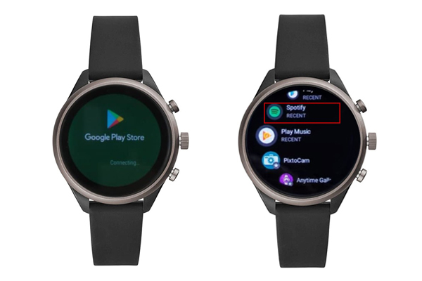 fossil smartwatch with spotify