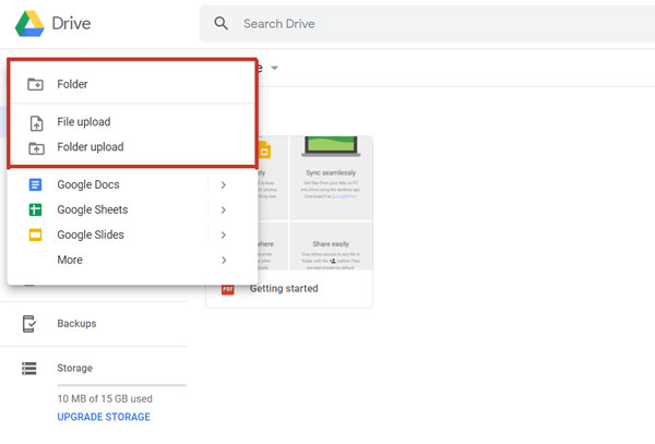 upload spotify music to google drive