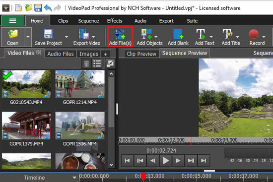 add music to videopad from spotify