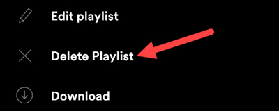 how to delete spotify playlist