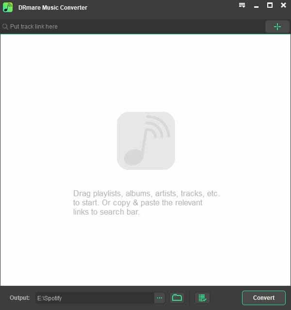 open and add spotify music to drmare
