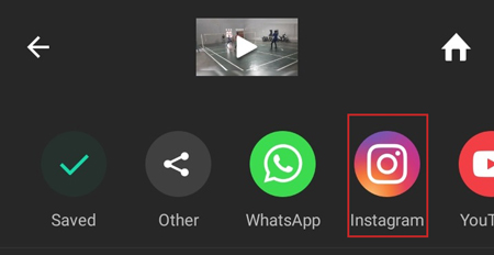 share video from inshot to instagram