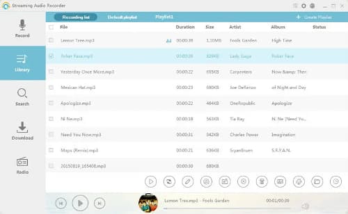 play the recorded spotify to aac files
