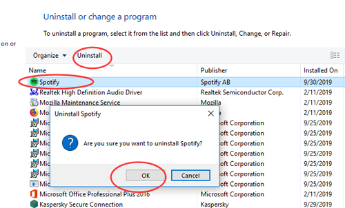 uninstall to fix spotify autoplay not working desktop