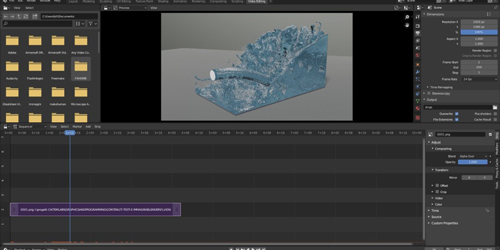use blender video editor with spotify