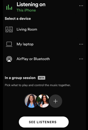 how to listen to spotify together by group session