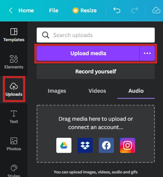 how to add spotify music to canva