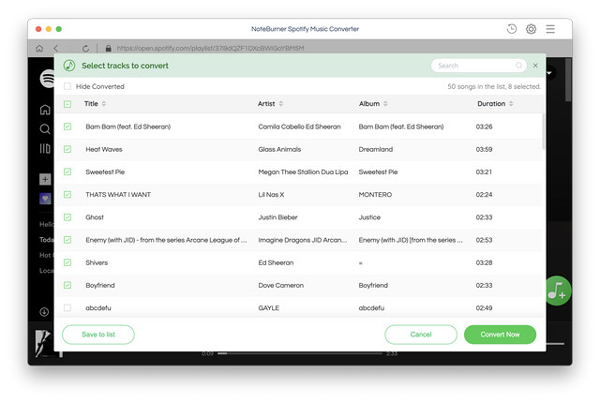 add spotify songs to noteburner spotify music converter