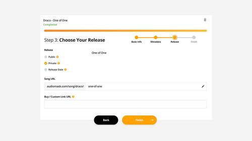 set songs release on audiomack