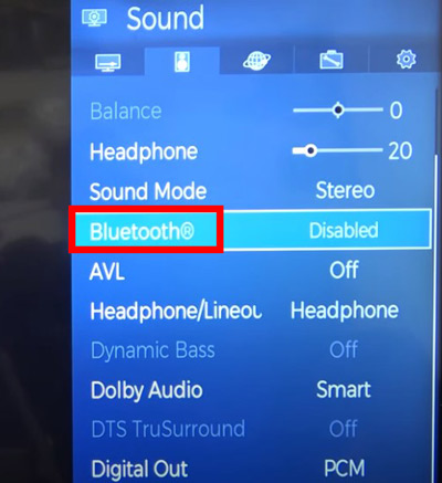 bluetooth on toshiba smart tv