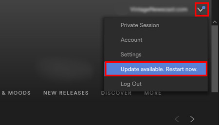 update spotify app to fix spotify can't play current song