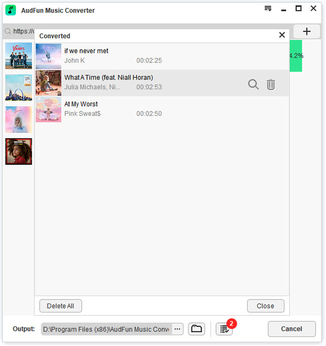 find converted spotify wav music files