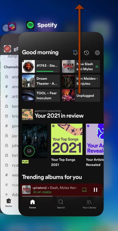 force close spotify app