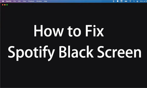 how to fix spotify black screen