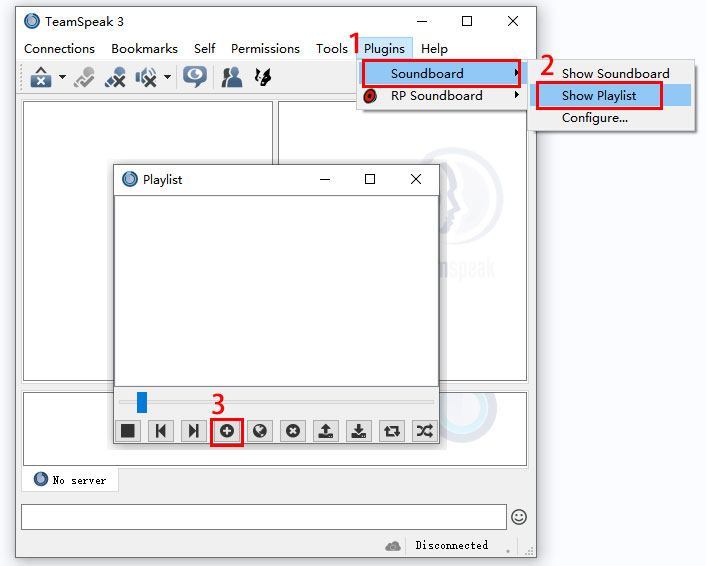 play downloaded spotify music on teamspeak