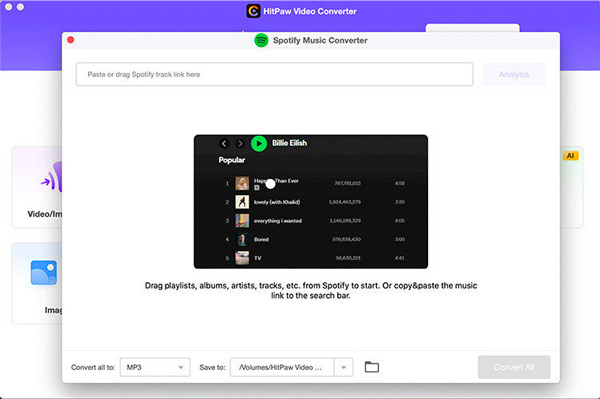 add music from spotify to hitpaw spotify converter