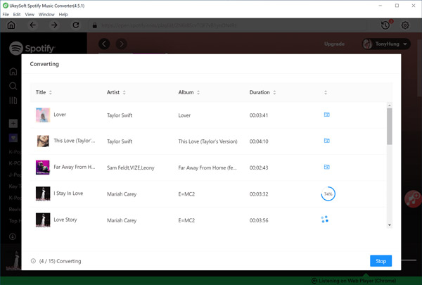 convert spotify with ukeysoft spotify music converter