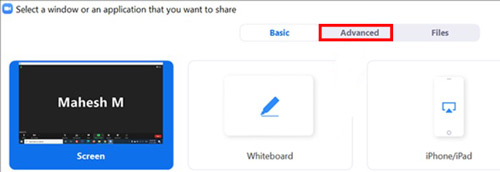 edit advanced option on zoom