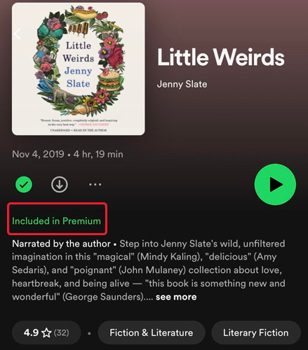 free audiobooks included premium