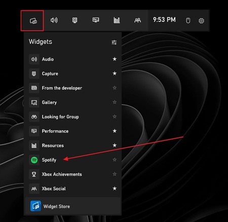 link spotify via xbox game bar