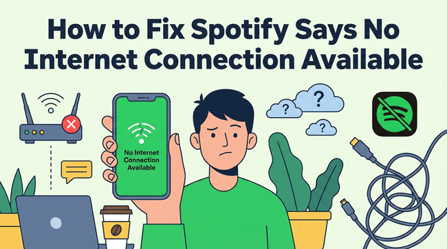 how to fix spotify says no internet connection available