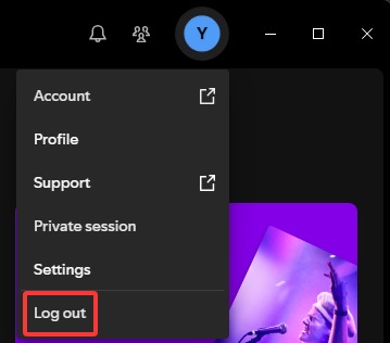log out of spotify desktop