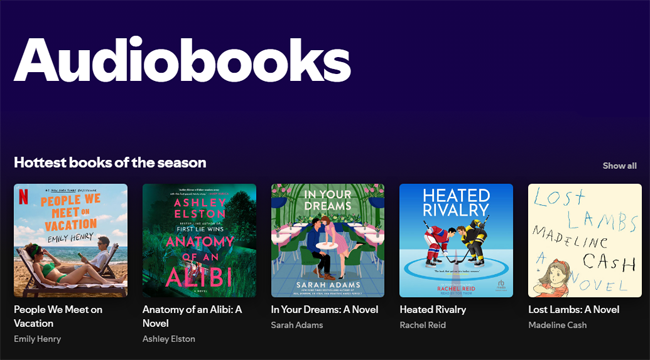 find audiobooks on spotify