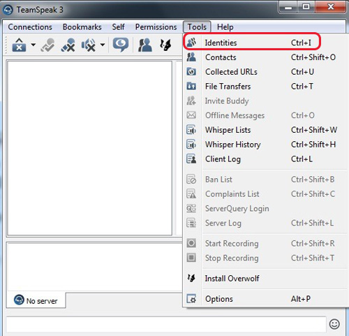 teamspeak identities