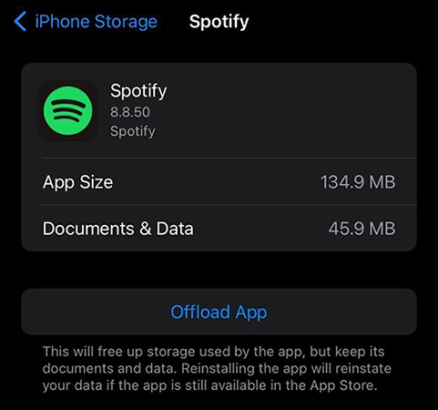 offload spotify