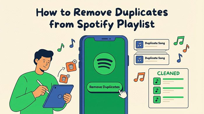 who to remove duplicates from spotify playlist