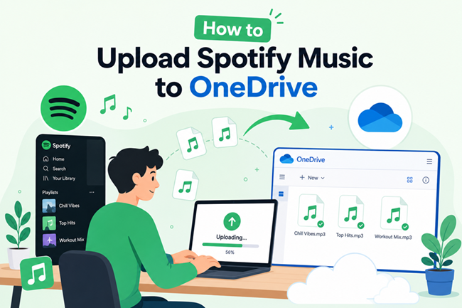 upload spotify music to onedrive